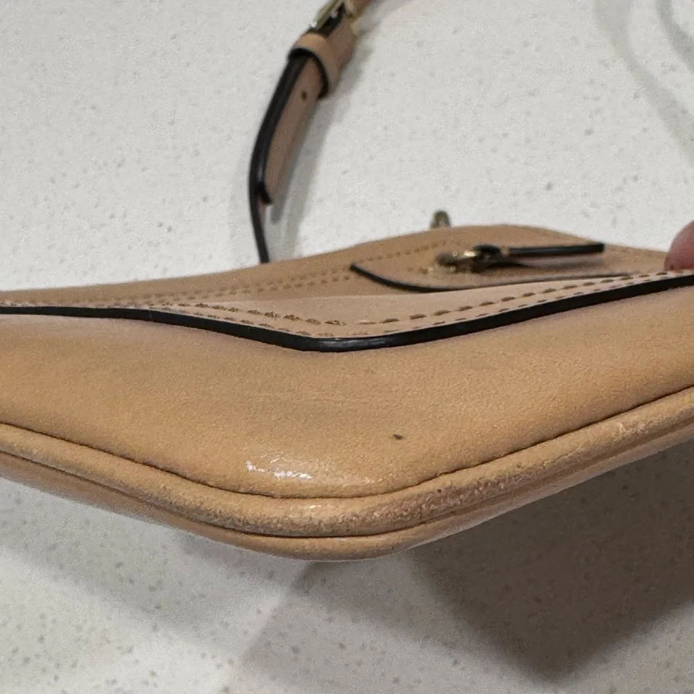 Coach Tan Leather North South Zip Crossbody - Picture 12 of 13